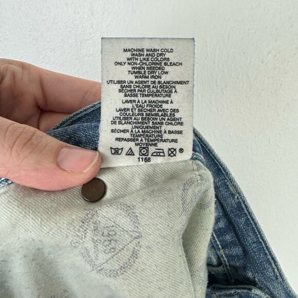 Levi’s LONG Limited Edition Wide Leg Rolled Hem Medium Wash 100% Cotton Jeans - Picture 12 of 12